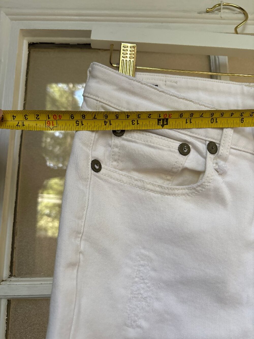 R13 Jenny Mid Rise Skinny Jeans – Size 29 – White Distressed - Picture 5 of 16